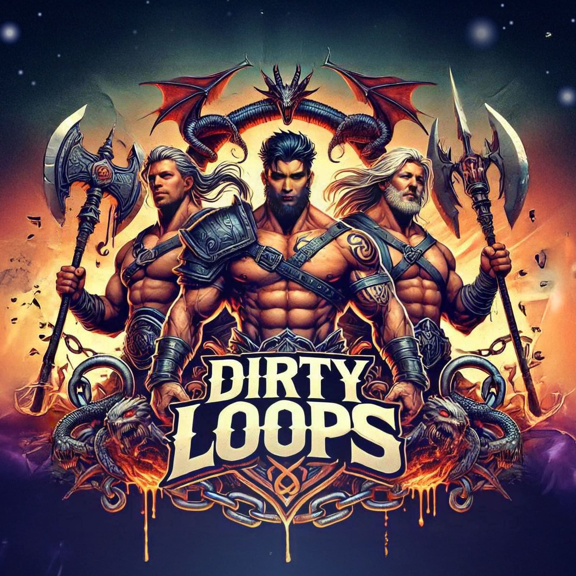Dirty Loops - AI genererad bild med medlemmarnas ansikten